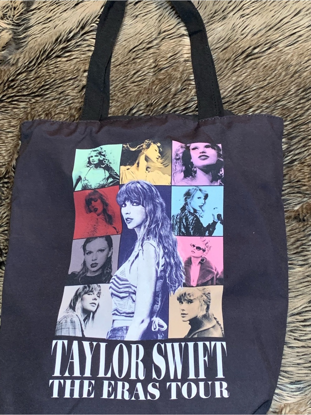 Taylor Swift The Eras Tour black canvas tote bag!